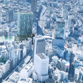 渋谷の高層ビルから街全体を見下ろした風景