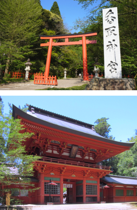 神社の鳥居と社殿