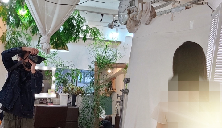 婚活写真スタジオの内観