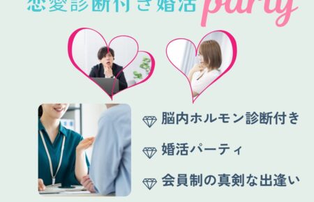 恋愛診断付き婚活パーティに参加する男性女性